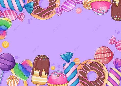 Dessert Candy Background Candyland Background Wallpapers, Candy Wallpaper Sweets, Candy Background Aesthetic, Candyland Background, Candy Land Background, Invitaciones Candy Land, Hello Kitty Theme Party, Cake Background, Lollipop Birthday