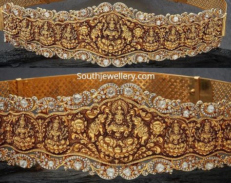 Stunning waist belt by @navrathan1954  #templejewellery #templejewelry #vaddanam #waistbelt #indianwaistbelts #oddiyanam #oddiyanams… Nakshi Vaddanam, Gold Waist Belt, Gold Jewellery India, Hip Belts, Vaddanam Designs, Kids Gold Jewelry, Wedding Jewelry Sets Bridal Jewellery, Gold Temple Jewellery, Waist Jewelry