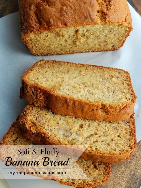 Fluffy Banana Bread Recipe, Best Ever Banana Cake, Fluffy Banana Bread, Fluffy Bread Recipe, Italian Lemon Pound Cake, Oatmeal Banana Bread, Easy Cakes To Make, Best Thanksgiving Recipes, Chocolate Pancakes