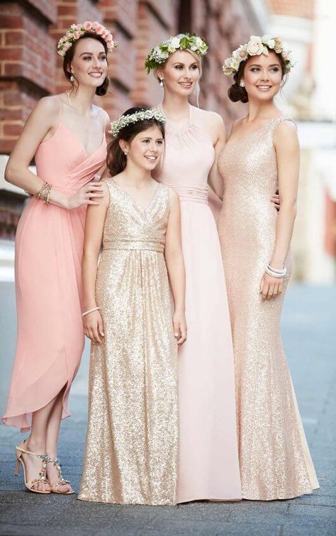 Sorella Vita Bridesmaid Dresses, Peach Bridesmaid, Peach Bridesmaid Dresses, Jr Bridesmaid, Bella Bridal, Coral Bridesmaid Dresses, Gold Dresses, Gold Bridesmaid Dresses, Bridesmaid Inspiration