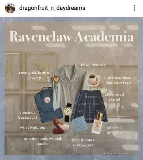 Ravenclaw Outfit Aesthetic, Ravenclaw Uniform, Houses Aesthetic, Ravenclaw Outfit, Girly Tips, Hogwarts Outfits, Ravenclaw Pride, Classic Academia, Ravenclaw Aesthetic