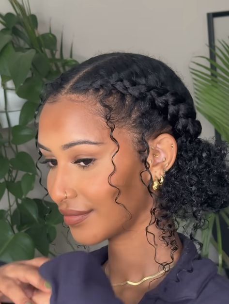 Curly Hairstyles Biracial Hair, Hairstyle Ideas For Short Curly Hair Black Women, Curly Hairstyles For Airport, Hairstyles For A Tea Party, Two Twist Hairstyles, Natural Bridesmaids Hairstyles, Country Curly Hairstyles, 3 B Hairstyles, Low Manipulating Curly Hair Styles