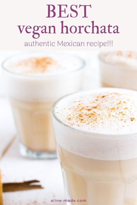 Horchata With Almond Milk, Horchata Recipe Dairy Free, Almond Milk Cocktail, Almond Milk Drink Recipes, Vegan Horchata Recipe, Dairy Free Horchata, Horchata Recipe Mexican, Vegan Horchata, Almond Milk Drinks