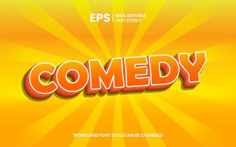 Comedy style editable text effect Premiu... | Premium Vector #Freepik #vector #banner #poster #label #design Youtube Banner Comedy, Comedy Banner, Comedy Logo Design, Comedy Background, Comedy Logo, Comedy Images, Comedy Photo, Comedy Poster, 2048x1152 Wallpapers