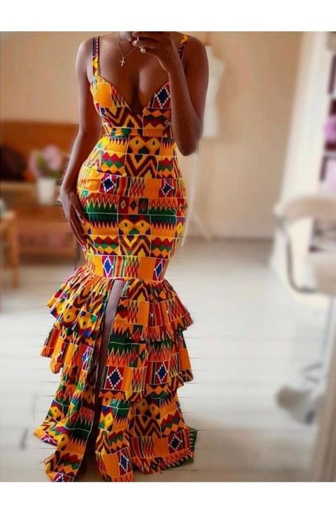 Traditional Prints, Kente Print, Kente Dress, African Prom Dresses, Nose Mask, African Inspired Clothing, Afrikaanse Mode, Ankara Dresses, Dress African