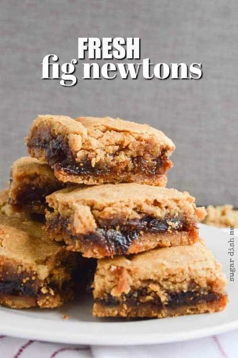 Fig Recipes Dessert, Fig Recipes Fresh, Fig Newton Recipe, Homemade Fig Newtons, Fig Dessert, Fig Cookies, Fig Newtons, Fig Bars, Fig Recipes