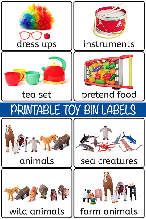 28 Printable Toy Bin Labels for Playroom Storage Preschool Labels With Pictures, Ecers 3 Preschool Classroom Checklist, Daycare Center Labels, Toy Tub Labels, Centers Labels For Preschool, Garage Storage Labels Free Printable, Toy Box Labels Free Printables, Labels For Preschool Classroom, Daycare Labels Printables Free