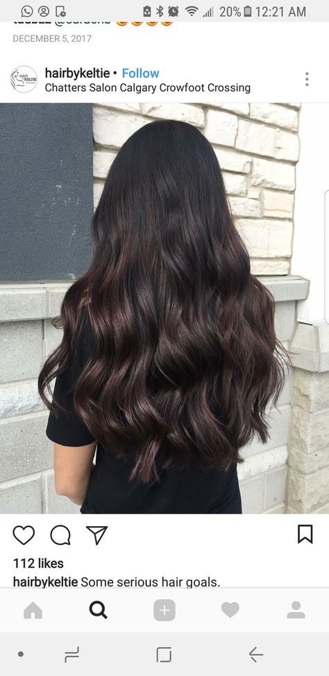 Rich Dark Brown Hair Color With Dimension, Dark Highlights On Brown Hair, Dark Hair Color Ideas, Dark Hair Color, Warm Scarves, Black Hair Balayage, Dark Brunette Hair, Brown Hair Looks, Brown Hair Inspo