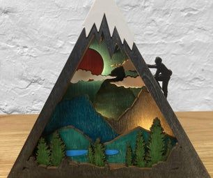 Yours for the making - Instructables Playstation Cabinet, Mountain Diorama, Coping Saw, Corner Bookmarks, 12 Steps, Halloween Contest, Diy Lamp, Hot Glue Gun, Hot Glue