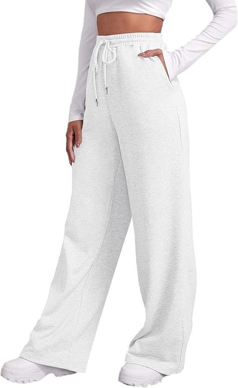 Amazon.com: Women's Wide Leg Sweatpants Cozy Fleece Casual Jogger Pants Straight Leg Baggy Elastic High Waisted Yoga Pants : Clothing, Shoes & Jewelry Jogger Pants Casual, Wide Leg Sweatpants, Running Pants, Womens Fleece, Sweat Pants, Pants Straight, Womens Sweatpants, Top Selling, Jogger Pants