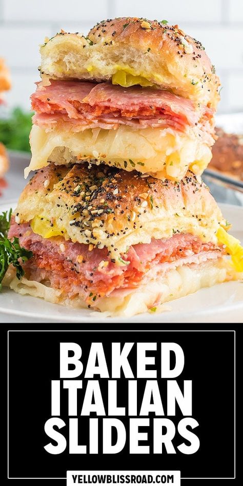 Baked Italian Sliders Italian Sub Sliders Recipes, Manwhich Sliders, Italian Sun Sliders, Mini Italian Sandwiches, Italian Hawaiian Roll Sliders, Hot Italian Sub Sliders, Italian Sliders Recipes, Slider Sandwiches Kings Hawaiian, Best Slider Recipe