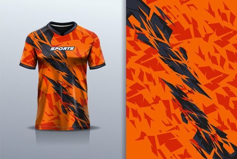 Tshirt mockup abstract flakes sport jers... | Premium Vector #Freepik #vector #men #background #orange #texture Orange Vector Background, Sports T Shirt Design Ideas, Sports Tshirt Designs Men, Orange Jersey Design, Sport Shirt Design Ideas, Cool Jersey Design, Sport Jersey Design, Men Background, Volleyball Jersey Design