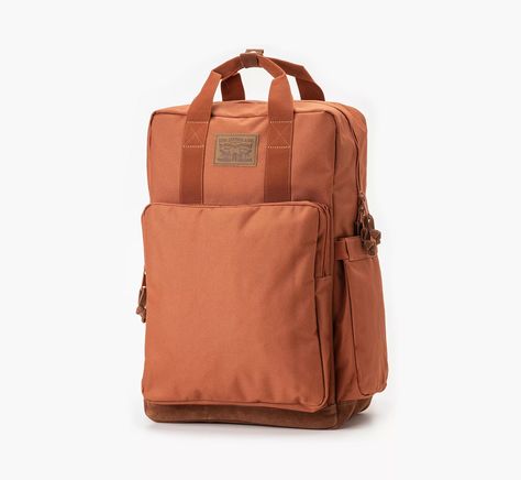 Levi's® L-pack Large Elevation Backpack - Brown | Levi's® GB Levis Backpack, Vintage Waxed Canvas Everyday Backpack, Rectangular Brown Coated Canvas Backpack, Everyday Canvas-lined Standard Backpack, Rectangular Brown Waxed Canvas Backpack, Book Bags, Day Bag, Your Perfect, Levi's