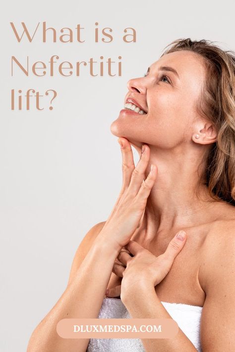 The Nefertiti Lift is a small non-invasive procedure that uses neurotoxins (Botox/Dysport) to redefine the jawline, soften marionette lines and lift and tighten the neck. This cosmetic procedure gets its name from an ancient Egyptian Queen named Nefertiti, who was known for her elongated, graceful neck. Click to read more! Nefertiti Neck Lift, Nefertiti Botox Lift, Neck Botox Before And After, Neck Tightening, Botox Before And After, Marionette Lines, Neck Lift, Egyptian Queen, Cosmetic Procedures