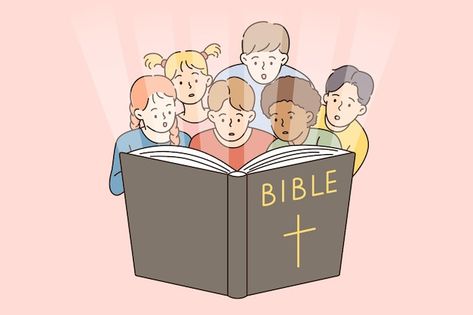 Reading Bible Pictures, Reading Bible Illustration, Alkitab Aesthetic, Jesus With Kids, Childrens Bible Study, Bible Clipart, Bible Cartoon, Reading Cartoon, Reading Bible