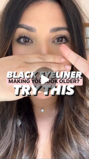 Black Eyeshadow As Eyeliner, Simple Eye Lining, Brown Under Eyeliner, Eyeliner For Dark Brown Eyes, How To Line Eyes, Black Vs Brown Eyeliner, How To Do Dark Eyeshadow, Eyeliner For Sunken Eyes, Eyeliner To Make Eyes Bigger