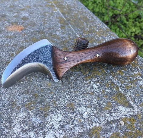 Mushroom knife by revoirandco on Etsy Mushroom Knife, Fairbairn Sykes Knife, Kiridashi Knife, Ontario Knife, Antler Handle Bowie Knife, Stuffed Mushrooms