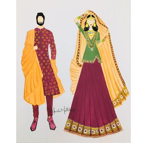 MANISHA MALLIKARJUN on Instagram: “Sunday’s like these💫 #the100dayproject #the100daychallenge . . . Day : 2/100 #the100dayproject2020  Fashion illustrations inspired by…” Mughal Era Mood Board, Mughal Fashion Inspiration, Mughal Illustration, Gupta Period Costumes, Mughal Costumes For Women, Mughal Period Costumes Illustration, Figure Illustration, Empire Outfit, Mughal Emperor