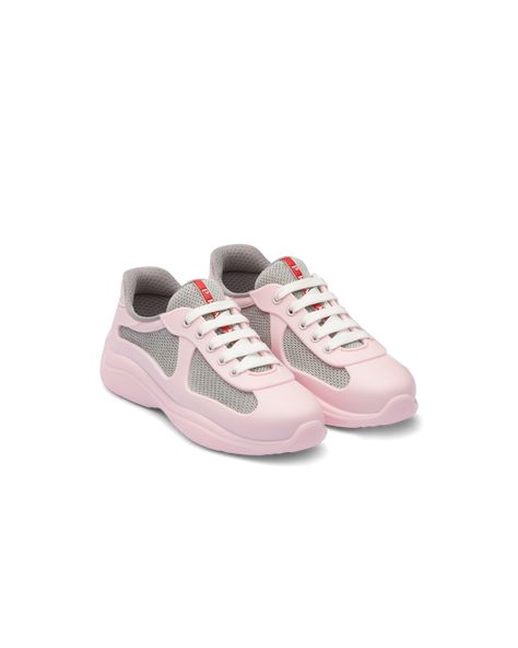 Prada Sneakers Outfit, Prada Shoes Outfit, Prada Sneakers Women, Prada Trainers, Prada Shoes Sneakers, Pink Prada, Shoe Basket, Prada Sneakers, Fur Sneakers