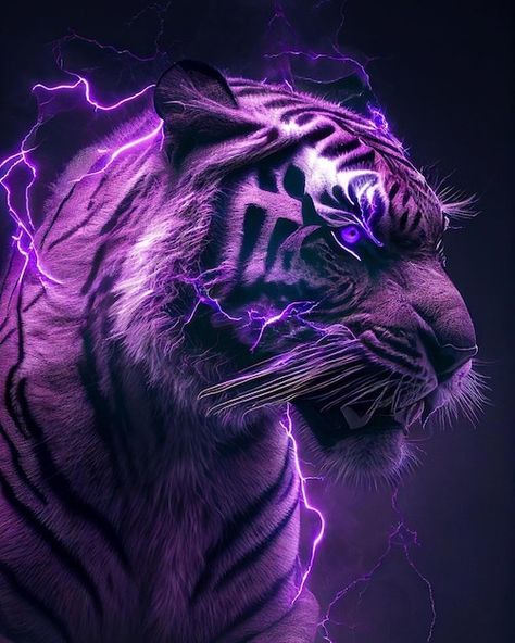 Purple Tiger Wallpaper, Purple Discord Pfp, Wallpaper Tigre, Background Rosa, Wallpaper Tiger, Tiger Roar, Bus Skin Design, Purple Tiger, Tiger Roaring