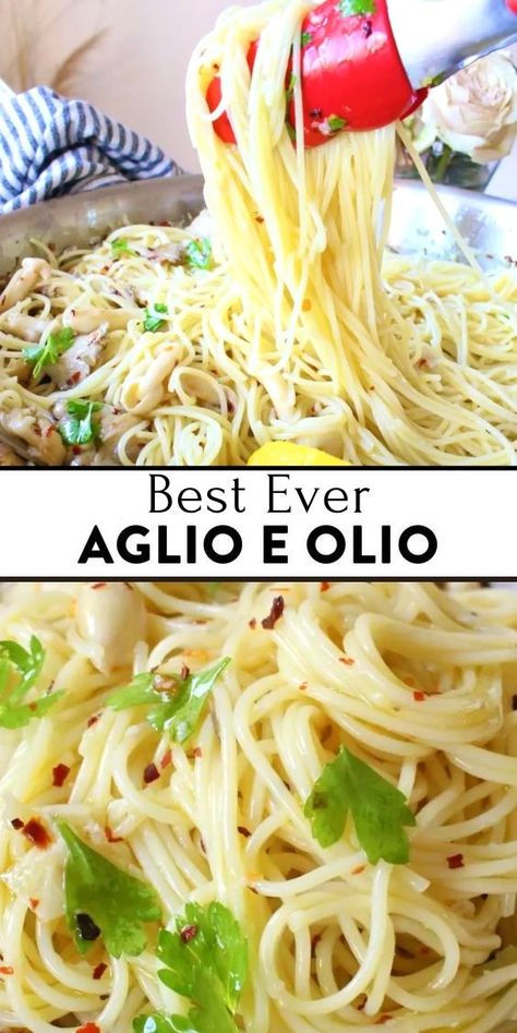 Spaghetti Recipes Vegetarian, Spaghetti Aglio Olio Recipe, Aglio E Olio Recipe, Garlic And Oil, Spaghetti Recipes Easy, Spaghetti Aglio E Olio, Vegetarian Spaghetti, Sauce Spaghetti, Garlic And Olive Oil