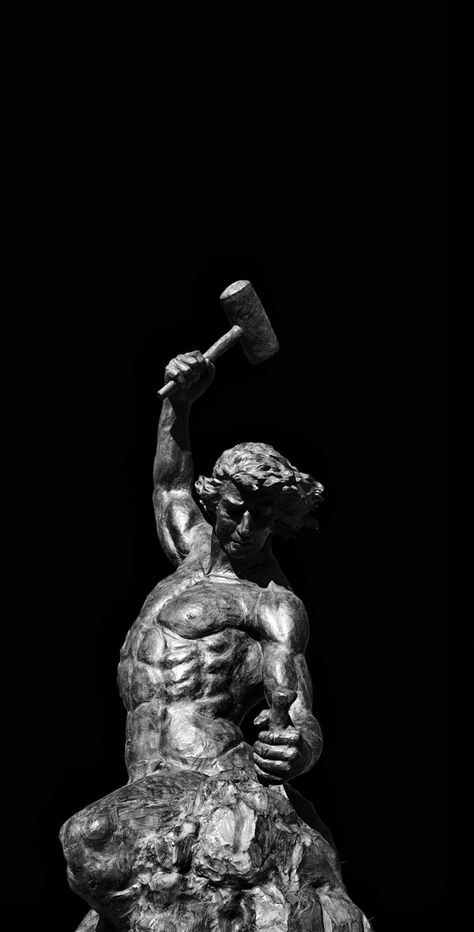 Stoic Wallpaper, Greek God Wallpaper Aesthetic, Greek God Sculptures, Aesthetic Statue, Gym Wallpaper, Ancient Greek Sculpture, Greek Statues, Wealth Dna Code, Dna Code