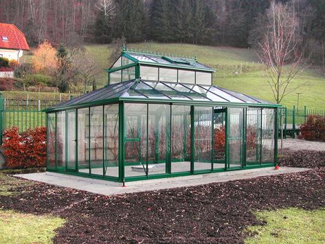 Greenhouse Staging, Outdoor Sunroom, Greenhouse Heaters, Greenhouses For Sale, Victorian Greenhouse, Victorian Greenhouses, Louvre Windows, Conservatory Greenhouse, Louver Windows