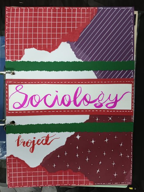 Sociology Project Cover Page, Cover Page Project, File Cover Ideas, Sociology Project, Project File Cover Ideas, Project File Cover, File Cover, Cover Page Ideas, Project Cover Page