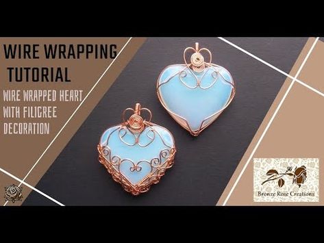 (635) Wire wrapped heart with filigree decoration wire wrapping tutorial how to wire wrap stones - YouTube Wire Wrap Heart Shaped Stone Tutorial, Wrapped Stones Jewelry, Wire Wrap Teardrop Stone, Wire Wrap Heart Stone, How To Wire Wrap Stones, How To Wire Wrap Stones For Beginners, Wire Wrapped Heart Stone, Easy Wire Wrapping Stones, Stone Wrapping Tutorial