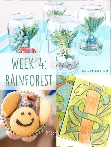 Jungle Theme Activities, Themed Activities For Kids, Rainforest Activities, Summer Boredom Busters, Early Explorers, Kids Party Crafts, Themed Activities, Theme Activity, Diy And Crafts Sewing