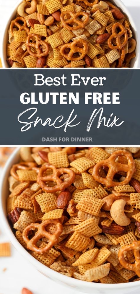 Trail Mix Recipes Gluten Free, Gluten Free Holiday Chex Mix Recipes, Gluten Free Chex Mix Recipes Original, Gluten Free Party Mix Recipe, Gluten Free Mixes, Christmas Party Mix Recipe, Chex Mix Recipes Gluten Free, Gluten Free Trail Mix Recipes, Gluten Free Game Day Food