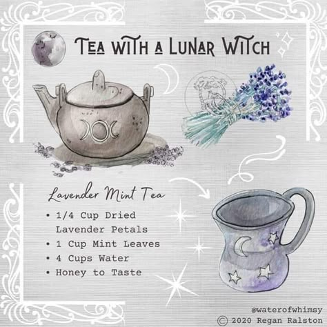 Green Witch Tea Recipes, Tea With Witch, Tea With A Witch, Kitchen Witch Baking Recipes, Country Witch Aesthetic, Magic Potion Recipe, Witch Tea, Witch Recipes, Witchy Wall Art