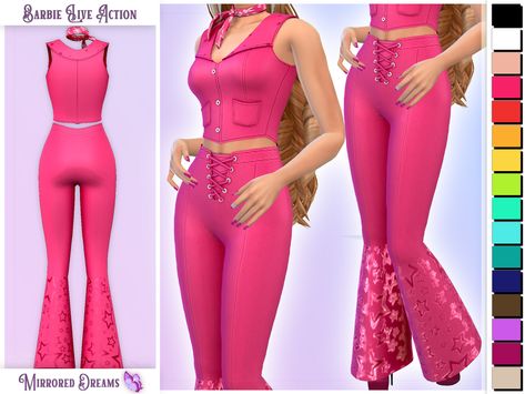 Barbie Live Action | Felipe no Patreon Sims 4 Cowgirl Cc Maxis Match, Sims 4 Cc Costumes, Barbie Sims 4 Cc, Sims 4 Western Cc, Sims 4 Pink Cc, Sims 4 Celebrity Cc, Sims 4 Barbie Cc, Barbie Sims, Legacy Challenge