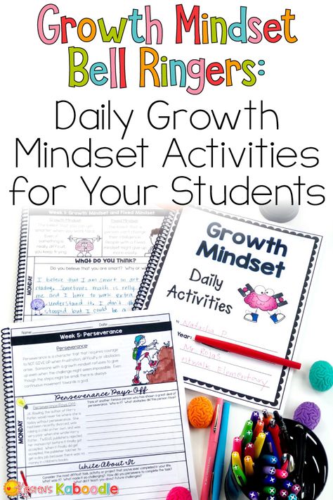 Bell Work Grade 3, Growth Mindset In The Classroom, Bell Ringers For Elementary, Growth Worksheet, Growth Mindset Goals, Student Growth Mindset, Teaching Growth Mindset, Growth Mindset Classroom, Interactive Student Notebooks