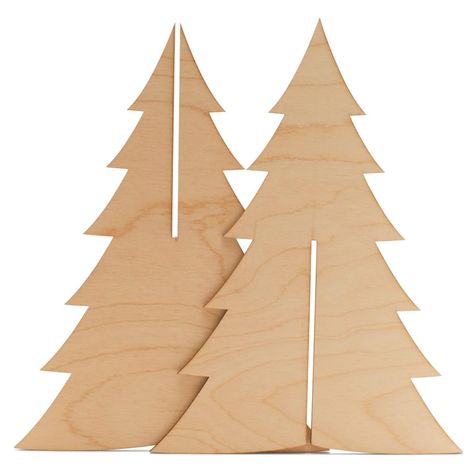 PRICES MAY VARY. ASSEMBLY IS A BREEZE -- This Christmas tabletop decoration will take no time to put together - slot together the 2 pieces and voila! When the holiday season is over, it's just as easy to disassemble and store away. A huge plus for those with limited storage space! QUALITY THAT'LL KEEP YOU MERRY- Our laser cut wood trees are made of 1/8” thick birch plywood with an authentically natural dark edge. Standing at a proud 17-3/4 inches, it's perfect for creating a festive fireplace or Tree Cutout, Party Painting, Wood Trees, Christmas Cutouts, 3d Christmas Tree, Christmas Tabletop Decor, Wooden Christmas Tree, Woodpeckers, Wood Christmas Tree