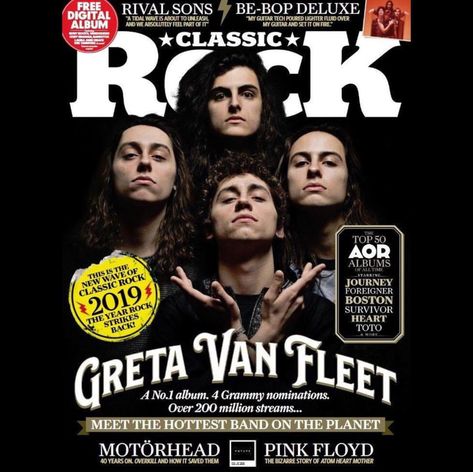 Greta Van Fleet Poster, Rival Sons, Rock Magazine, Goth Rock, Greta Van Fleet, Boujee Aesthetic, Hot Band, Southern Rock, Grammy Nominations