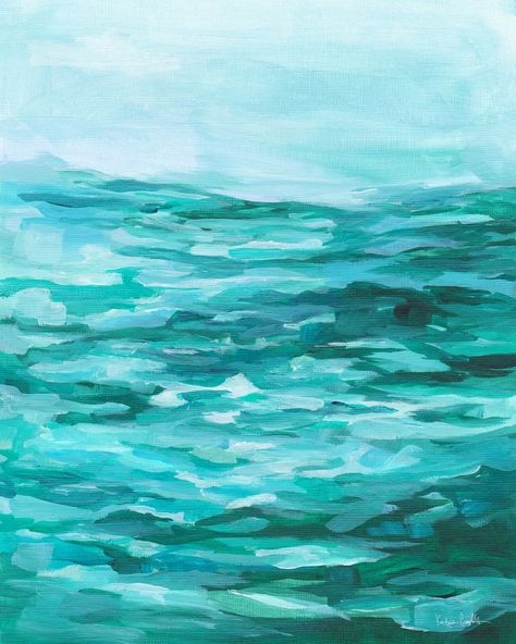 Paint The Ocean, How To Make Water, Washington Coast, Teal Art, Painting Water, Bellingham Wa, Water Walls, Water Art, Ocean Print