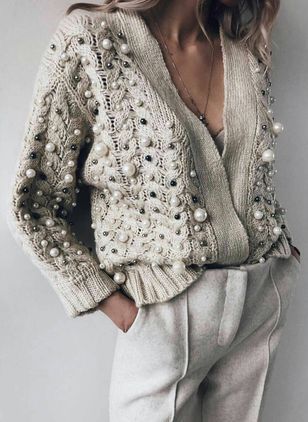 71a58e8cb75904f24cde464161c3e766desc45900731ri Mode Mantel, Fall Sweaters For Women, Coat Women Fashion, Beaded Sweater, Sweater Brands, Mode Inspo, Coat Fashion, Sweater Coats, Bag Women