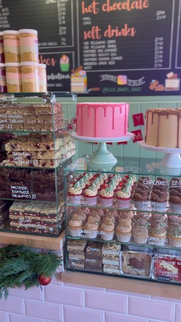 The Cake Bake Shop, Bakery Best Sellers, Popular Bakery Items, Cute Bakery Ideas, Cake Shop Interior Small, Small Cake Shop Design, Bakery Astethic, Cake Shop Ideas, Confectionery Shop Design