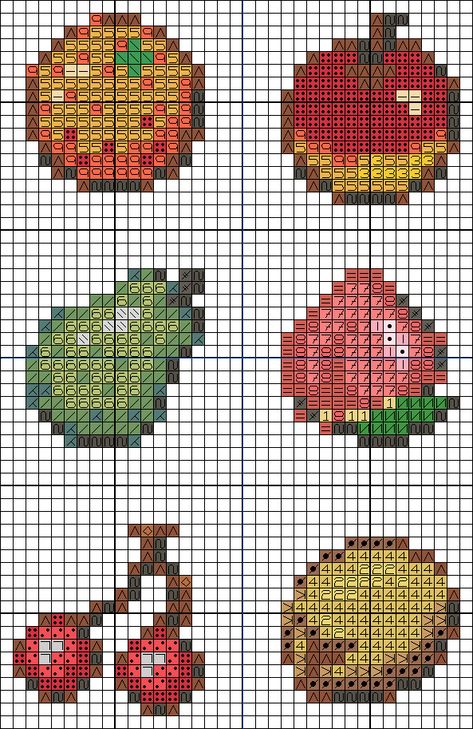 Animal Crossing Fruit Pixel Art Fruit Pixel Art, Animal Crossing Fruit, Picture Food, Motif Acnl, Cross Stitch Silhouette, Fruit Animals, Animal Crossing Wild World, New Animal Crossing, Beaded Cross Stitch