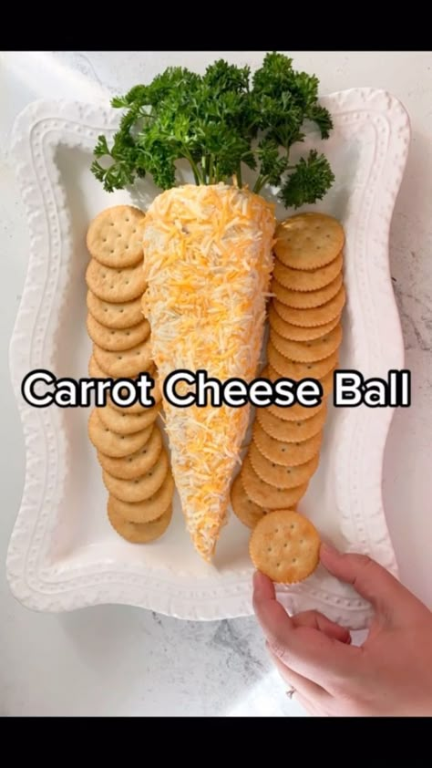 Easy Carrot Cheese Ball | Pinterest Carrot Cheese Ball, Easter Cheese Ball, Easter Cheese, Easter Party Food, Easter Appetizers, Easter Dishes, Easter Lunch, Easter Snacks, Easter Menu