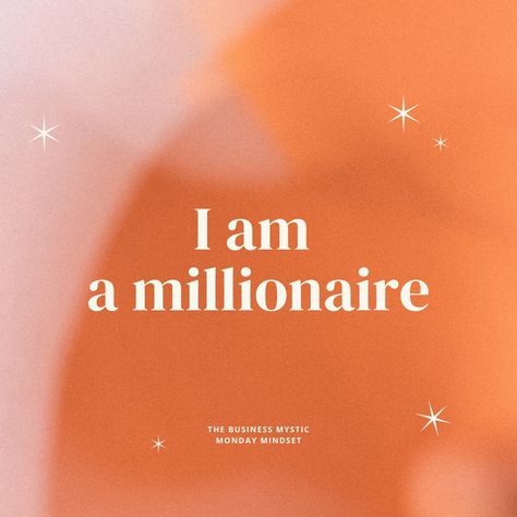 [Monday Mindset] I am a millionaire 💰🎉 Manifesting millionaire vibes! Saying "I am a millionaire" out loud might seem like a big leap now, but I truly believe in the power of affirmations. By consistently repeating this affirmation, I'm programming my mind for success and abundance. It's not just about the money itself, but the freedom and opportunities it represents. This journey towards becoming a millionaire is about becoming the best version of myself, and I'm excited to see what t... Im A Millionaire, I Am A Millionaire, Millionaire Affirmations, Monday Mindset, Empire Building, Becoming A Millionaire, The Best Version Of Myself, Best Version Of Myself, Women Ceo