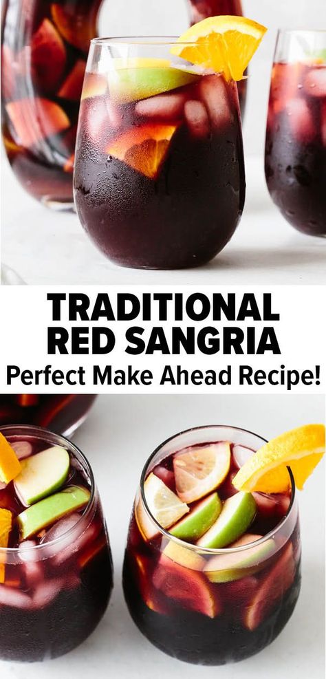 Red Sangria Recipe, Best Sangria, Best Sangria Recipe, Spanish Red Wine, Red Sangria Recipes, Easy Sangria Recipes, Red Wine Sangria, Sangria Recipe, Sweet Cocktails