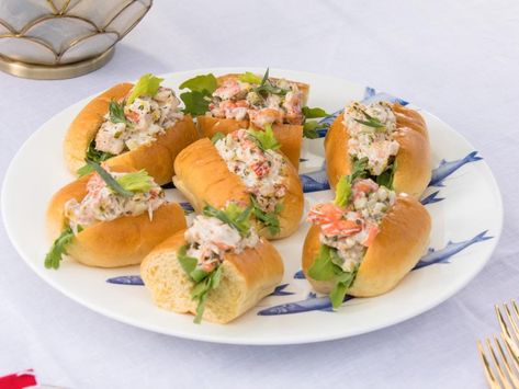 Mini Lobster Rolls Appetizers, Lobster Sliders Recipe, Stuffed Appetizers, Mini Lobster Rolls, Lobster Roll Recipe, Giada De Laurentiis Recipes, Lobster Roll Recipes, Giada Recipes, Sandwhich Recipes