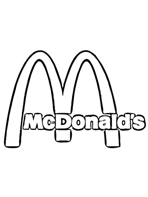 Mcdonalds Cookies, Mcdonalds Logo, Logo Coloring Pages, Mc Donald's, Denim Bag Patterns, Food Coloring Pages, Logo Sketches, Disney Junior, Denim Bag