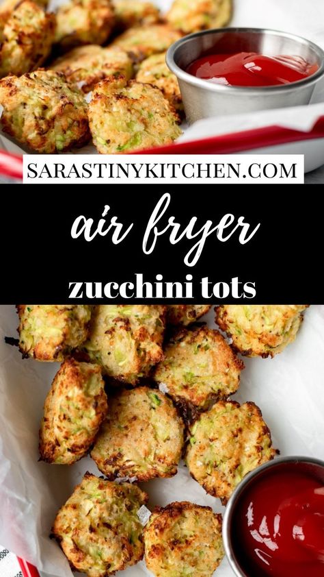 Zucchini Tater Tots Air Fryer, Zucchini Tots Air Fryer, Zucchini Bites Air Fryer, Zucchini Tots Recipe, Zucchini Garlic Bites Air Fryer, Kids Air Fryer Recipes, Zucchini Recipes Air Fryer, Air Fryer Zucchini Recipes, Zucchini Air Fryer