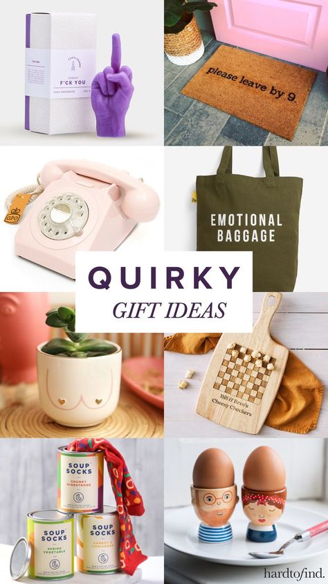 Whimsical Christmas Gifts, Novelty Gifts Funny, Quirky House Ideas, Gifts For Weird People, Unique Christmas Presents, British Gifts Ideas, Awesome Gift Ideas, Gift Ideas For Artsy People, Gifts For Gen Z