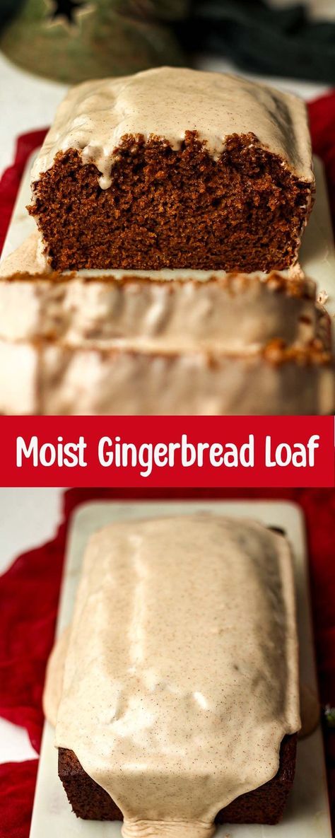 Gingerbread Loaf is a slightly sweet, tender bread with a deep molasses flavor and plenty of spices. This moist, easy-to-make quick bread is perfect for Christmas gatherings or as a special homemade gift for family and friends! Gingerbread Loaf Recipe, Moist Gingerbread, Molasses Bread, Gingerbread Loaf, Molasses Recipes, Gingerbread Recipe, No Bake Treats, Molasses, Family Friendly Meals