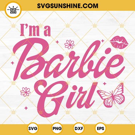 3.49I'm A Barbie Girl SVG, Pink Doll Girl SVG, Barbie SVG Barbie Svg, I'm A Barbie Girl, 48 Birthday, Barbie Quotes, Im A Barbie Girl, Pink Doll, Starbucks Cups, Barbie Girl, Cool Logo