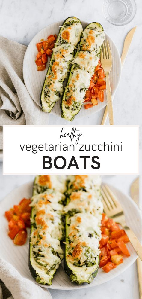 Stuffed Zucchini Boats Vegetarian, Veggie Zucchini Boats, Zucchini Boats Vegetarian, Vegetarian Stuffed Zucchini, Dinner Recipe For Two, Vegetarian Zucchini Boats, Vegetarian Stuffing, Zucchini Boat Recipes, Stuffed Zucchini Boats